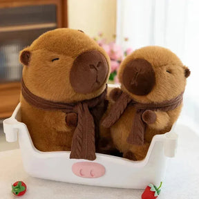 Pelúcia Capivara com Cachecol 25cm